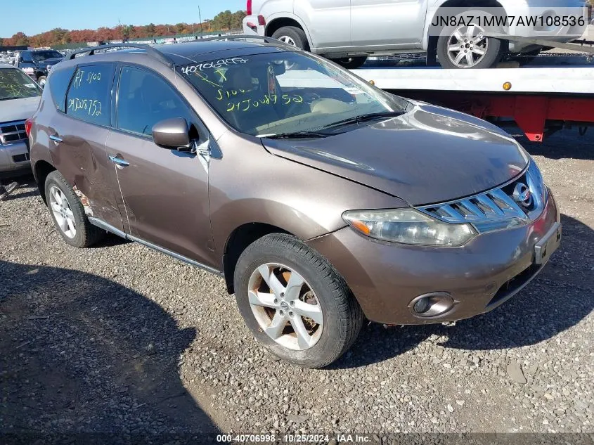 2010 Nissan Murano Sl VIN: JN8AZ1MW7AW108536 Lot: 40706998