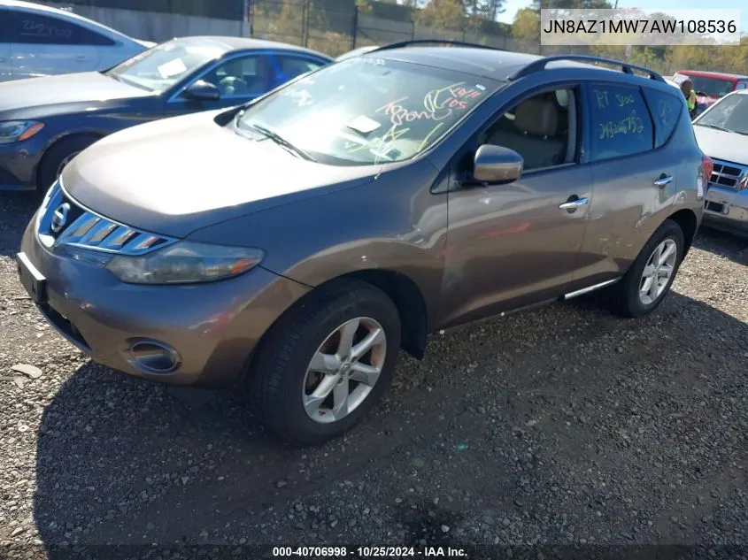 JN8AZ1MW7AW108536 2010 Nissan Murano Sl