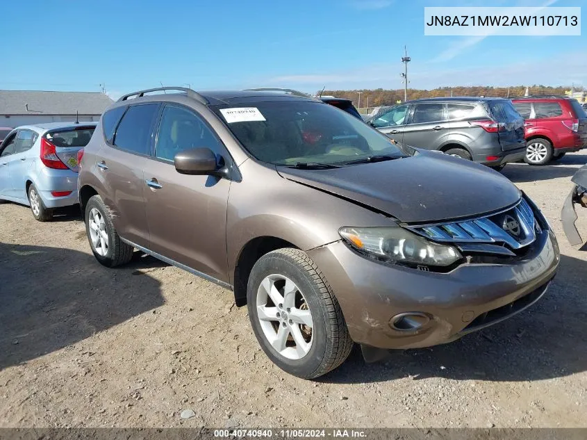 JN8AZ1MW2AW110713 2010 Nissan Murano Sl