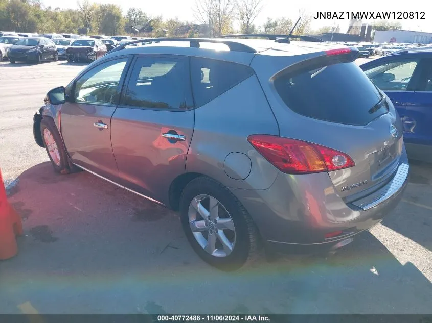 2010 Nissan Murano Sl VIN: JN8AZ1MWXAW120812 Lot: 40772488