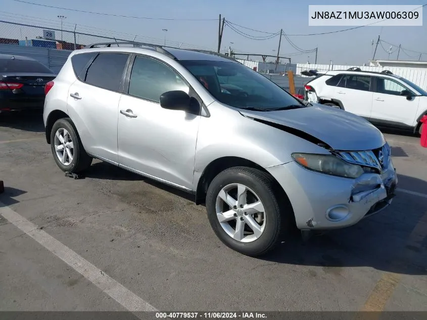 2010 Nissan Murano Sl VIN: JN8AZ1MU3AW006309 Lot: 40779537