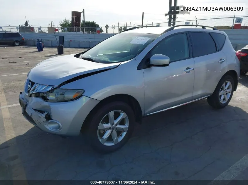 2010 Nissan Murano Sl VIN: JN8AZ1MU3AW006309 Lot: 40779537