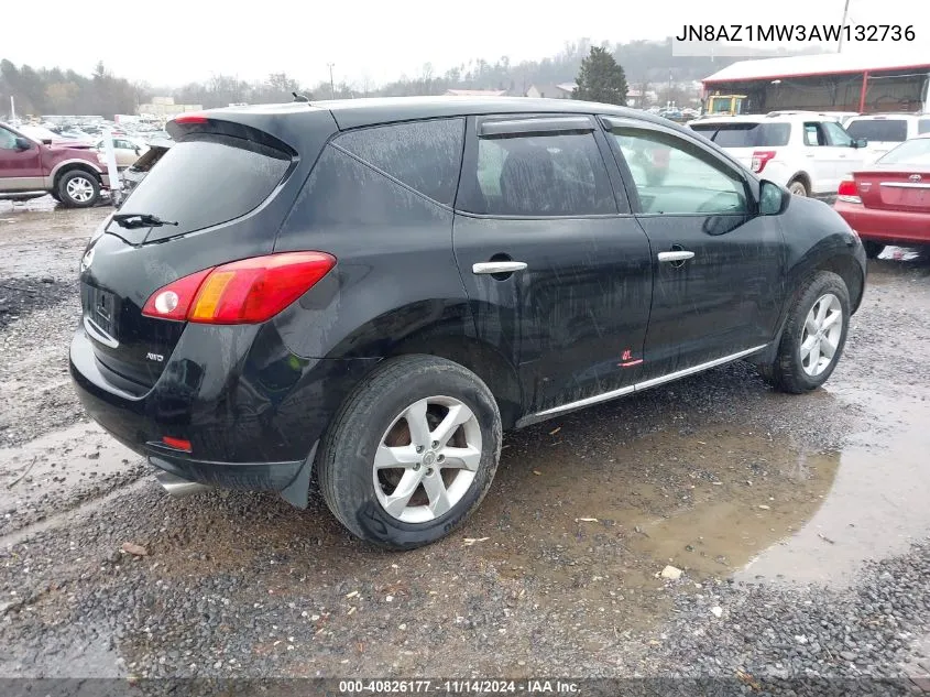 JN8AZ1MW3AW132736 2010 Nissan Murano S