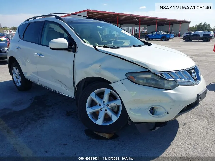 JN8AZ1MU6AW005140 2010 Nissan Murano Sl