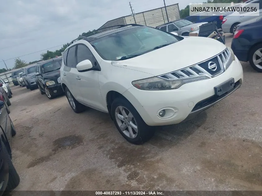 2010 Nissan Murano Sl VIN: JN8AZ1MU6AW010256 Lot: 40837293