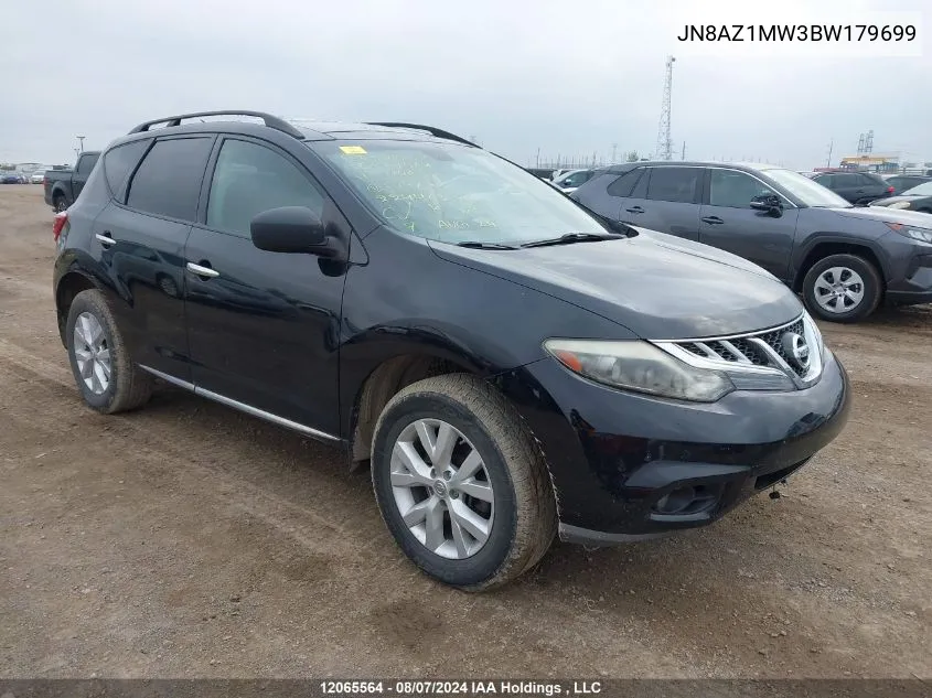 JN8AZ1MW3BW179699 2011 Nissan Murano S/Sl/Le