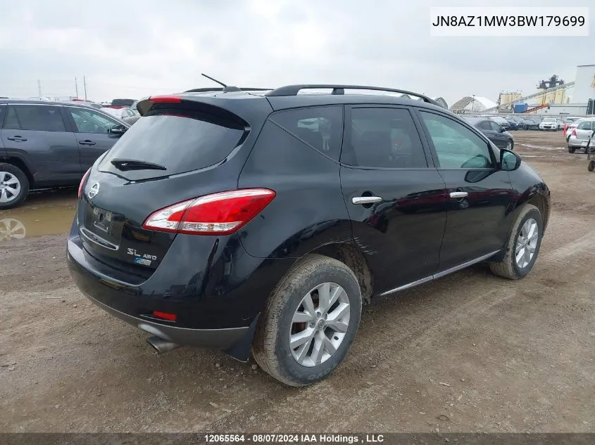 JN8AZ1MW3BW179699 2011 Nissan Murano S/Sl/Le