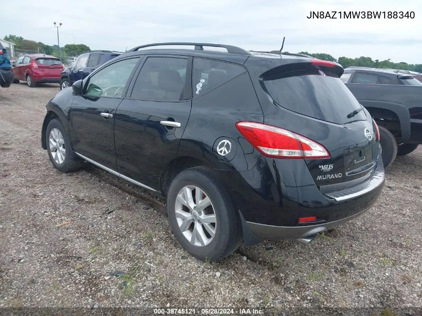 JN8AZ1MW3BW188340 2011 Nissan Murano Sl