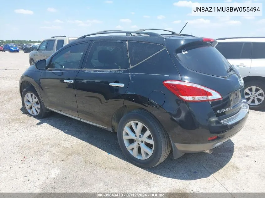 2011 Nissan Murano Sl VIN: JN8AZ1MU3BW055494 Lot: 39843470