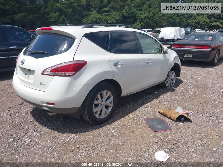 2011 Nissan Murano Sl VIN: JN8AZ1MU1BW051055 Lot: 40128546