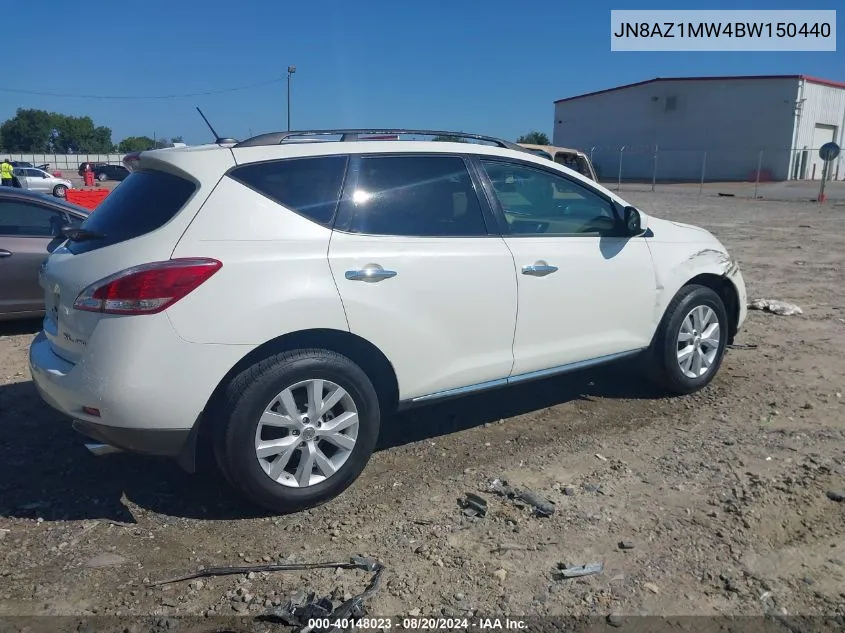 2011 Nissan Murano Sl VIN: JN8AZ1MW4BW150440 Lot: 40148023