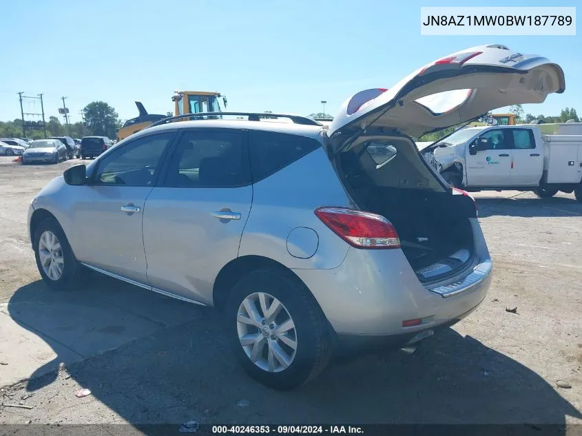 JN8AZ1MW0BW187789 2011 Nissan Murano S/Sl/Le