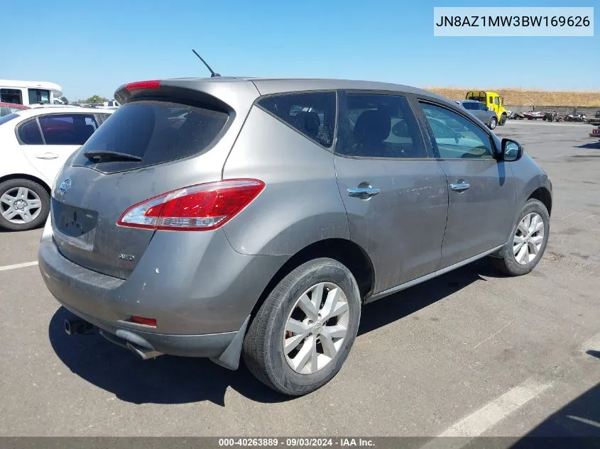 JN8AZ1MW3BW169626 2011 Nissan Murano S