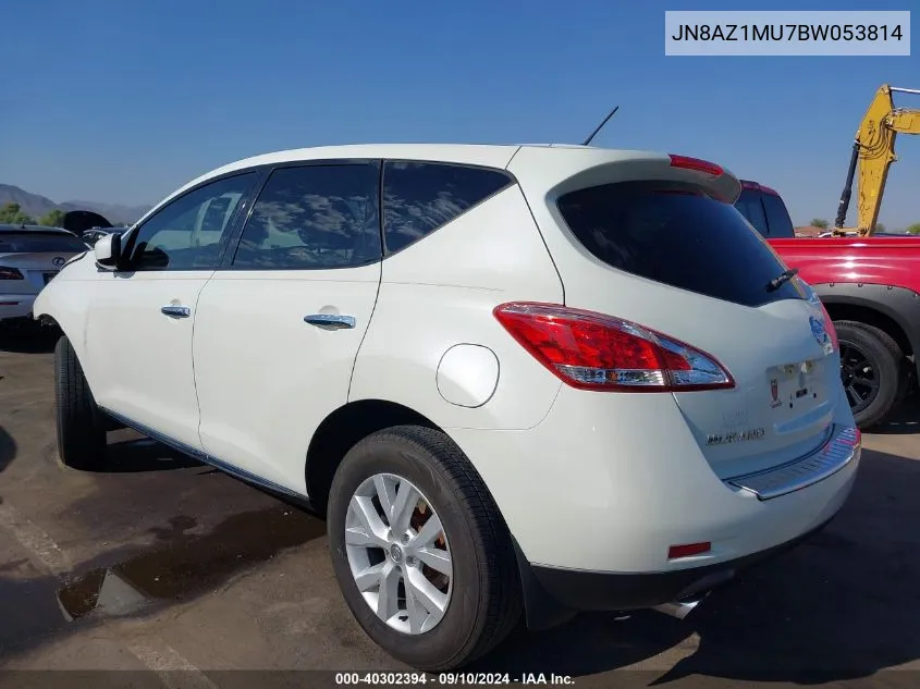 2011 Nissan Murano S VIN: JN8AZ1MU7BW053814 Lot: 40302394