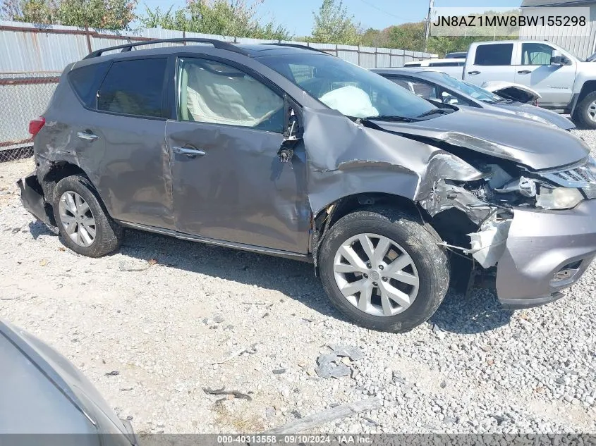 2011 Nissan Murano Sl VIN: JN8AZ1MW8BW155298 Lot: 40313558