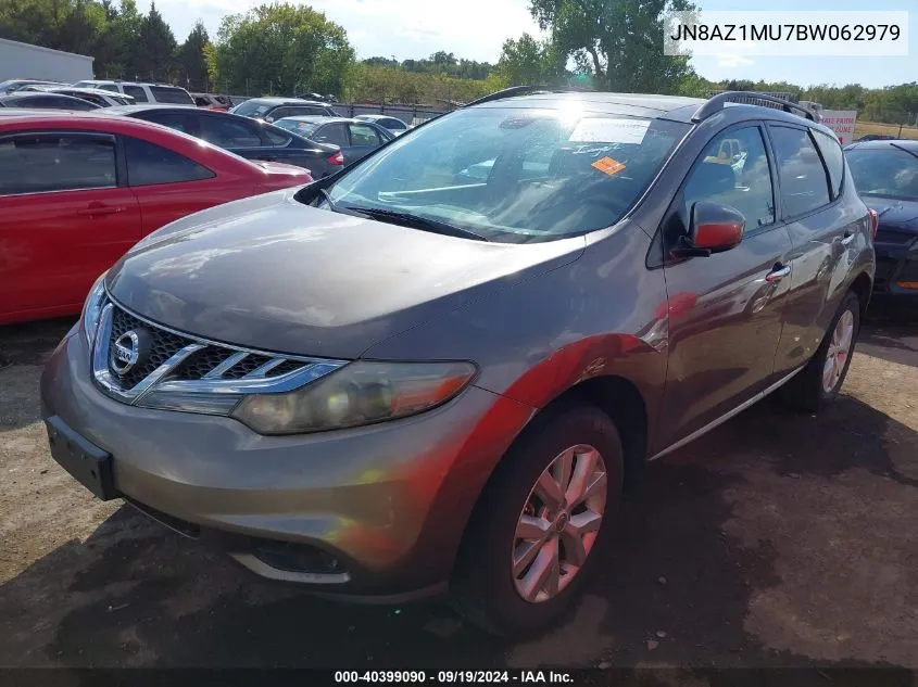 2011 Nissan Murano Sl VIN: JN8AZ1MU7BW062979 Lot: 40399090