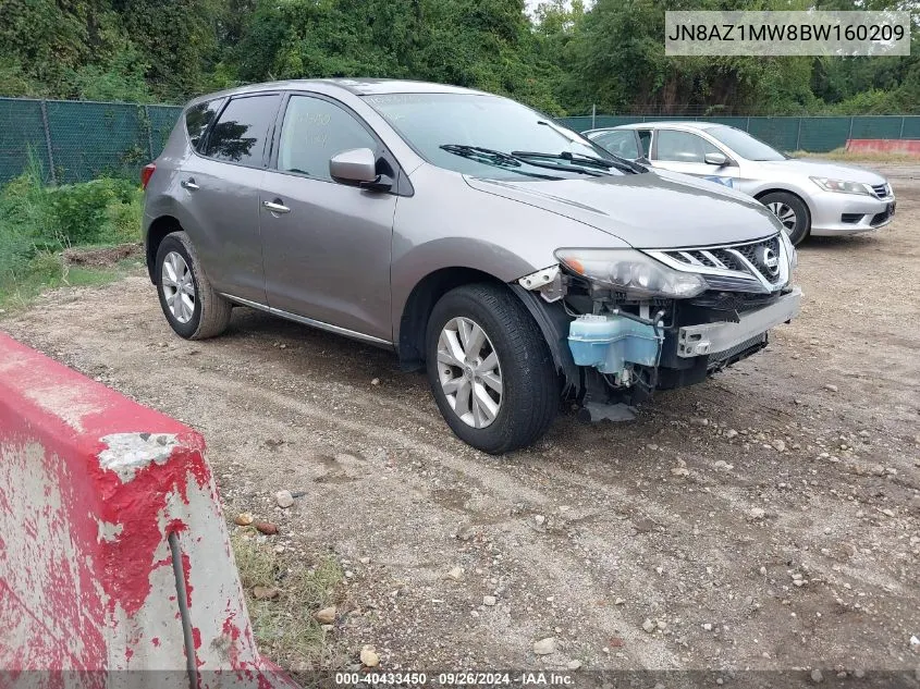 2011 Nissan Murano S VIN: JN8AZ1MW8BW160209 Lot: 40433450