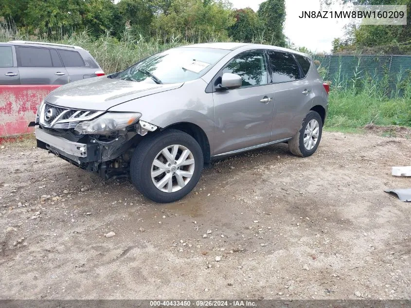 2011 Nissan Murano S VIN: JN8AZ1MW8BW160209 Lot: 40433450