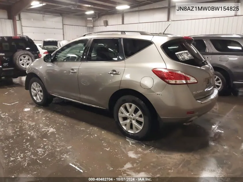 2011 Nissan Murano Sl VIN: JN8AZ1MW0BW154825 Lot: 40482704