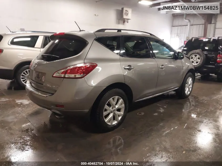 2011 Nissan Murano Sl VIN: JN8AZ1MW0BW154825 Lot: 40482704