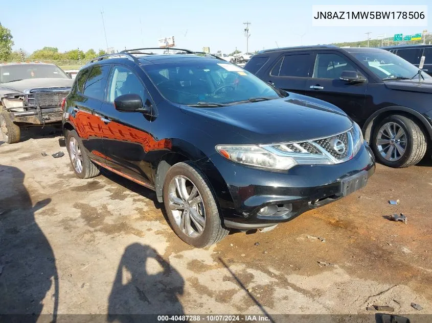 2011 Nissan Murano Le VIN: JN8AZ1MW5BW178506 Lot: 40487288