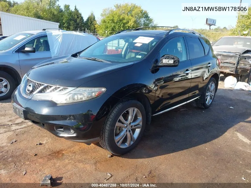 2011 Nissan Murano Le VIN: JN8AZ1MW5BW178506 Lot: 40487288