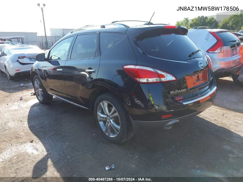 2011 Nissan Murano Le VIN: JN8AZ1MW5BW178506 Lot: 40487288