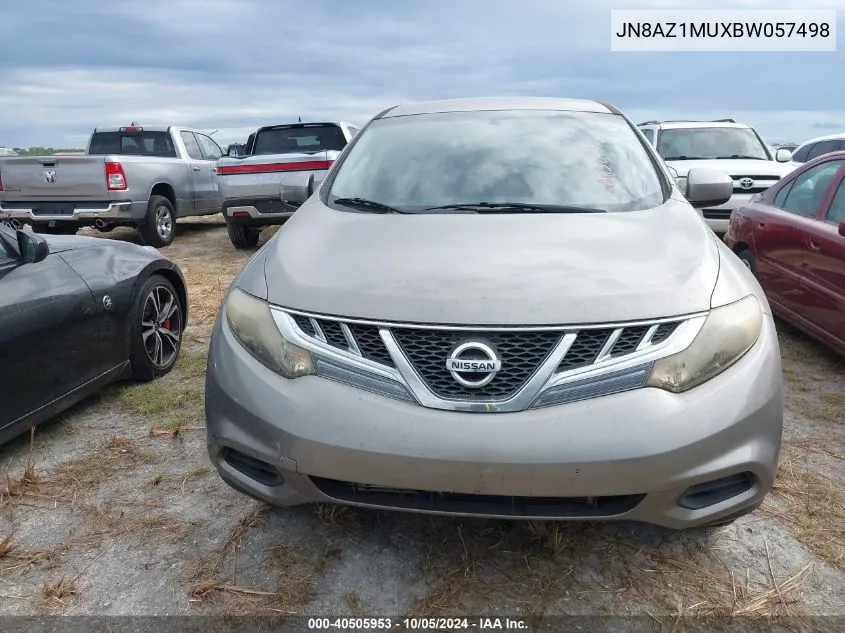 2011 Nissan Murano S/Sl/Le VIN: JN8AZ1MUXBW057498 Lot: 40505953