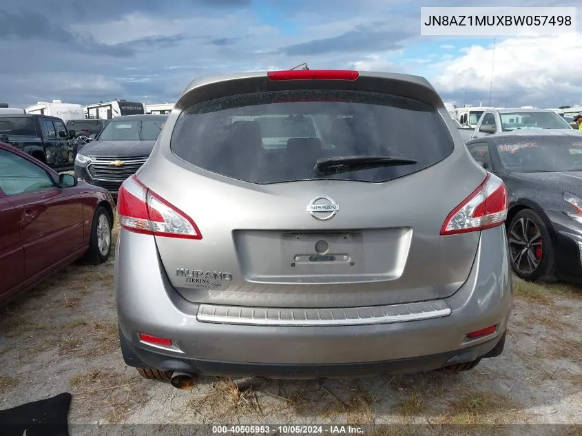 2011 Nissan Murano S/Sl/Le VIN: JN8AZ1MUXBW057498 Lot: 40505953