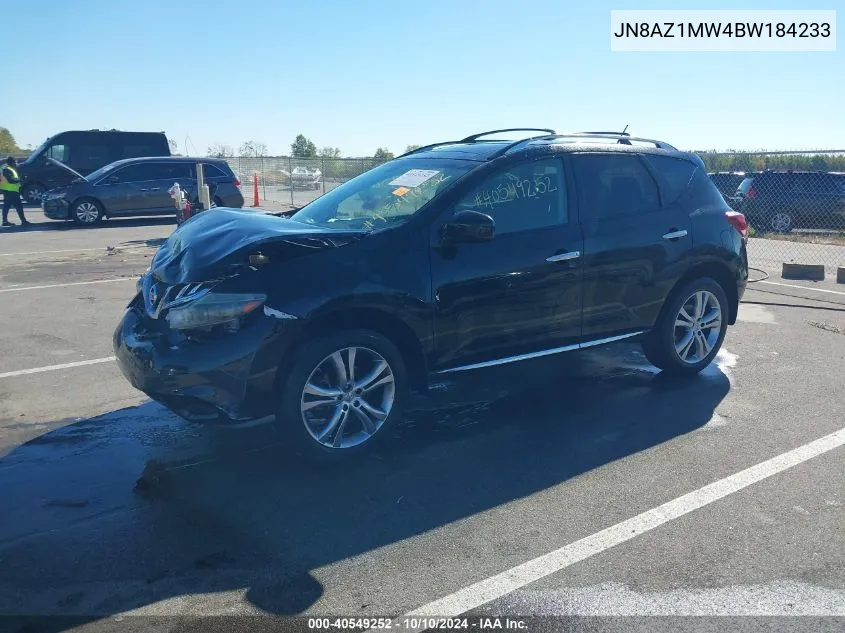 2011 Nissan Murano Le VIN: JN8AZ1MW4BW184233 Lot: 40549252