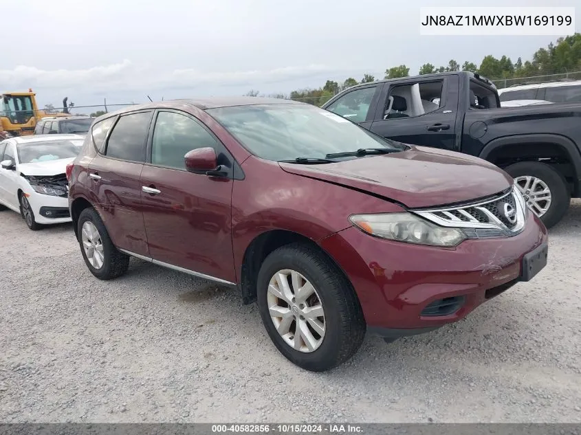 2011 Nissan Murano S VIN: JN8AZ1MWXBW169199 Lot: 40582856