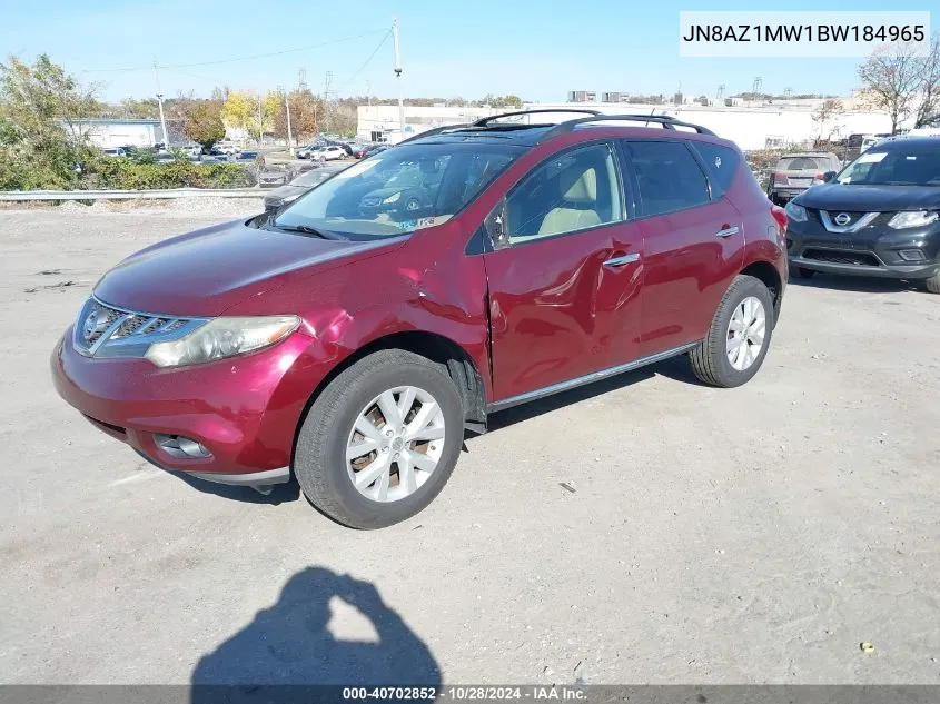 JN8AZ1MW1BW184965 2011 Nissan Murano Sl