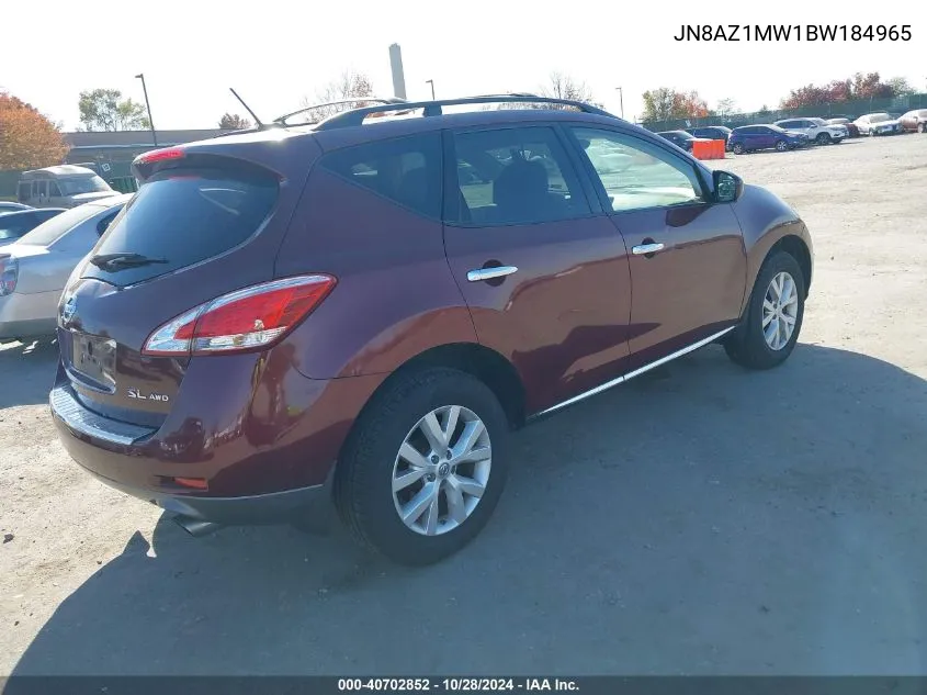 JN8AZ1MW1BW184965 2011 Nissan Murano Sl