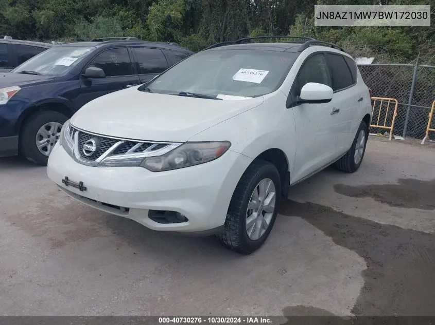 JN8AZ1MW7BW172030 2011 Nissan Murano Sl