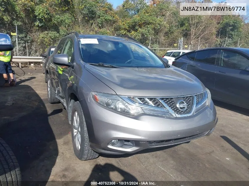 2011 Nissan Murano Sl VIN: JN8AZ1MW7BW169774 Lot: 40752308