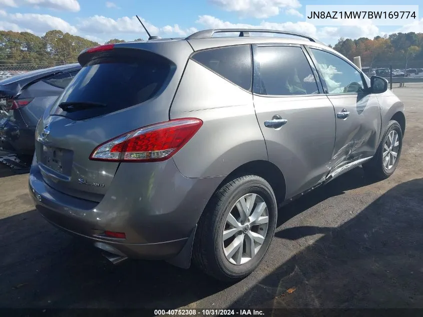 2011 Nissan Murano Sl VIN: JN8AZ1MW7BW169774 Lot: 40752308