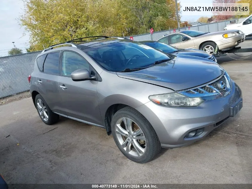 2011 Nissan Murano Le VIN: JN8AZ1MW5BW188145 Lot: 40773149