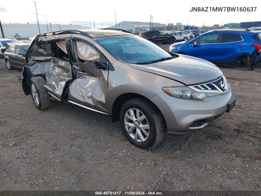 2011 Nissan Murano Sl VIN: JN8AZ1MW7BW160637 Lot: 40781317