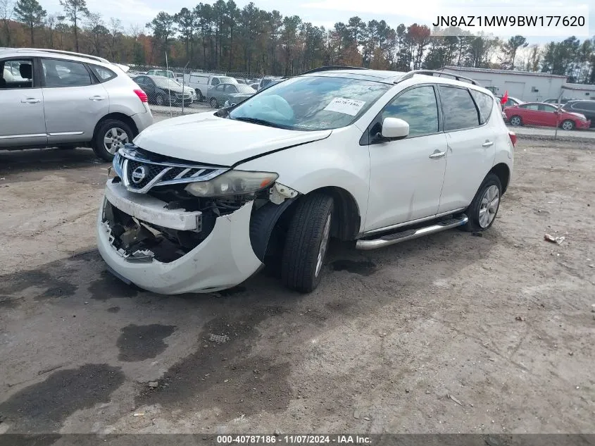 2011 Nissan Murano Sl VIN: JN8AZ1MW9BW177620 Lot: 40787186