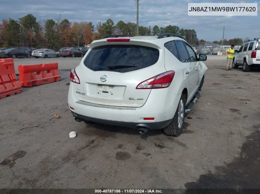 2011 Nissan Murano Sl VIN: JN8AZ1MW9BW177620 Lot: 40787186