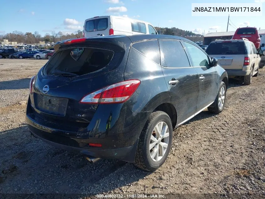 2011 Nissan Murano S VIN: JN8AZ1MW1BW171844 Lot: 40802732