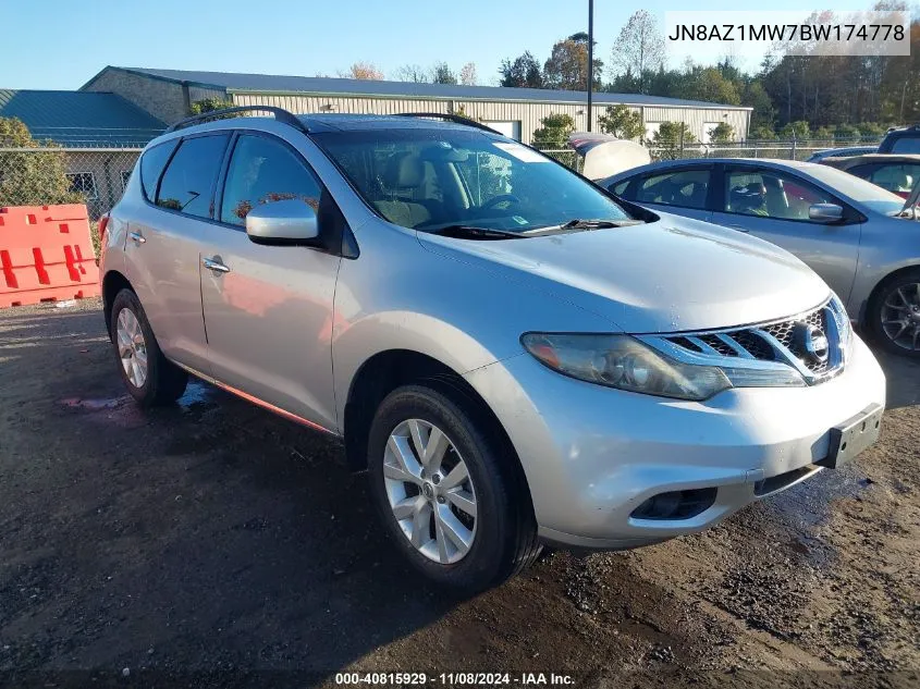 2011 Nissan Murano Sv VIN: JN8AZ1MW7BW174778 Lot: 40815929