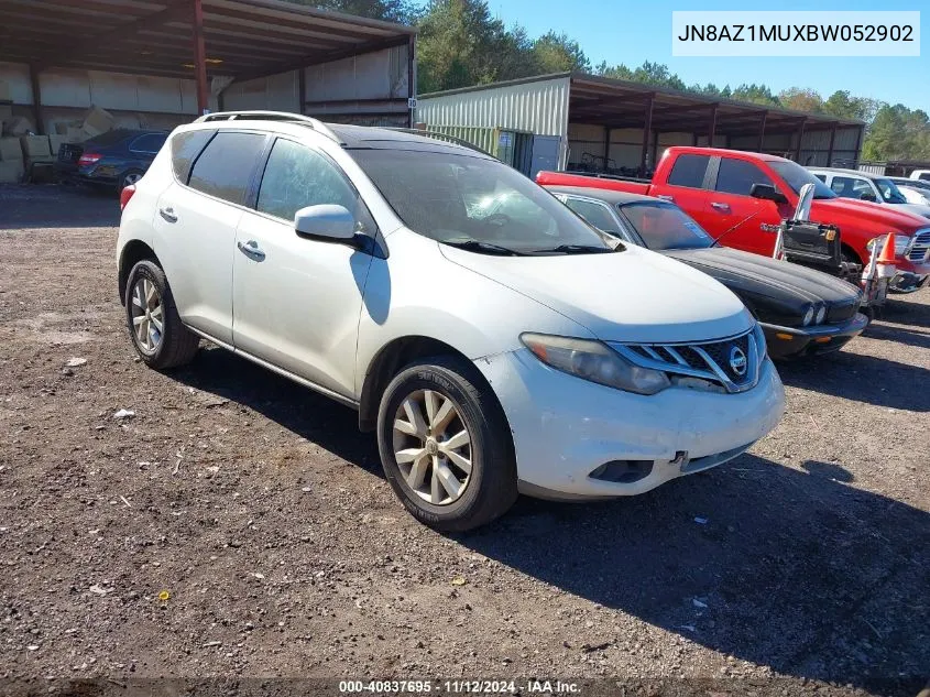 2011 Nissan Murano Sv VIN: JN8AZ1MUXBW052902 Lot: 40837695