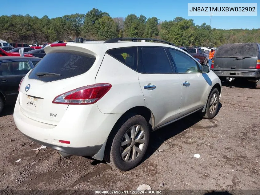 2011 Nissan Murano Sv VIN: JN8AZ1MUXBW052902 Lot: 40837695