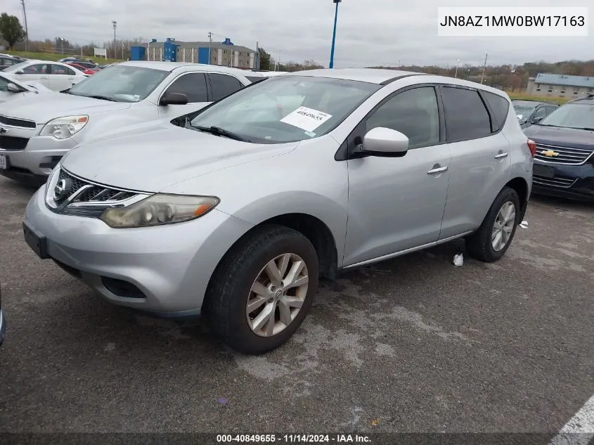 JN8AZ1MW0BW17163 2011 Nissan Murano S