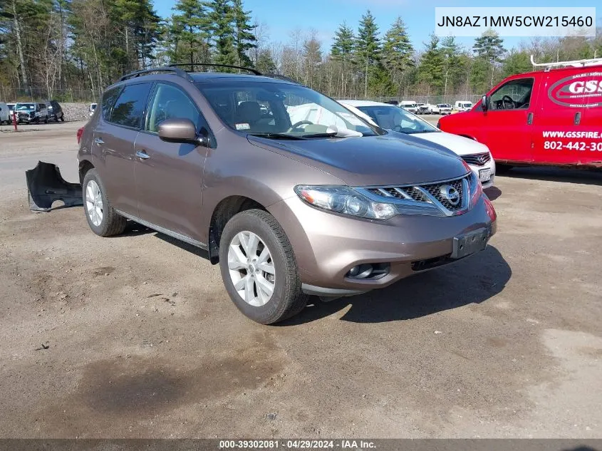 JN8AZ1MW5CW215460 2012 Nissan Murano Sl