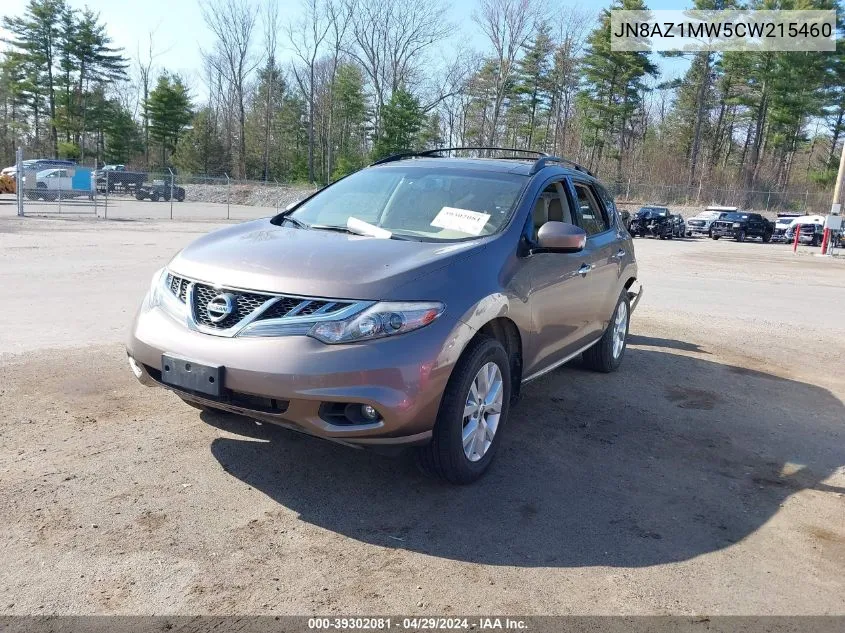 JN8AZ1MW5CW215460 2012 Nissan Murano Sl