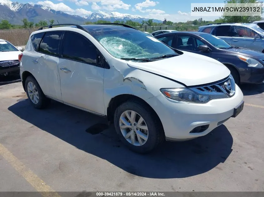 2012 Nissan Murano Sl VIN: JN8AZ1MW9CW239132 Lot: 39421879