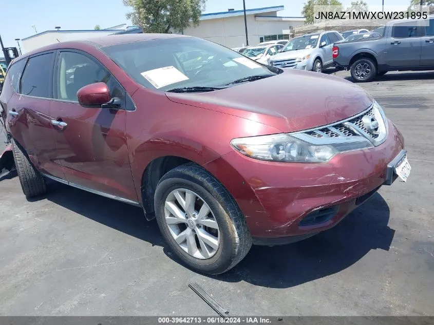 JN8AZ1MWXCW231895 2012 Nissan Murano S