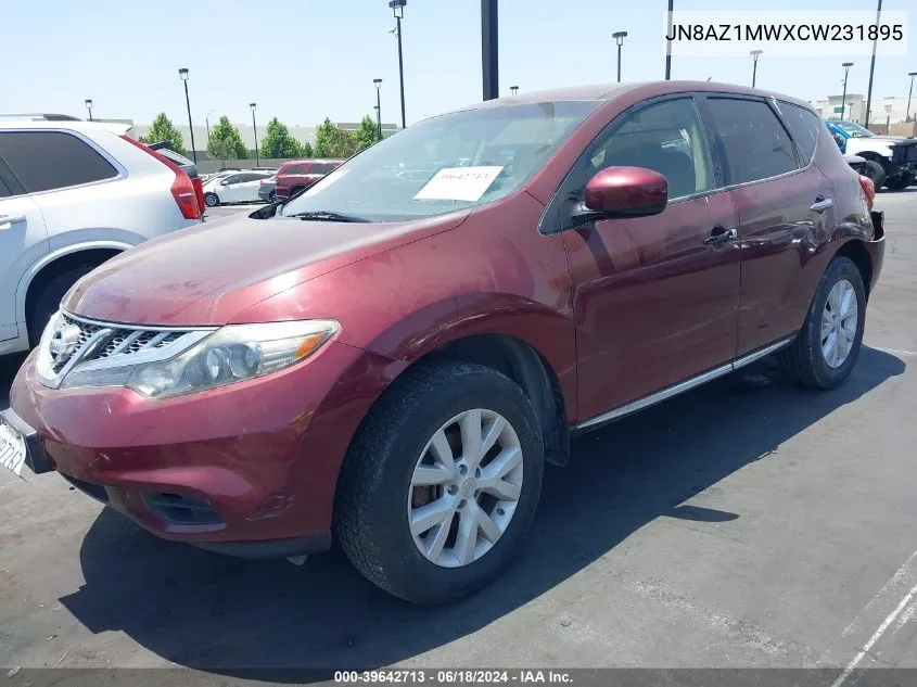 JN8AZ1MWXCW231895 2012 Nissan Murano S